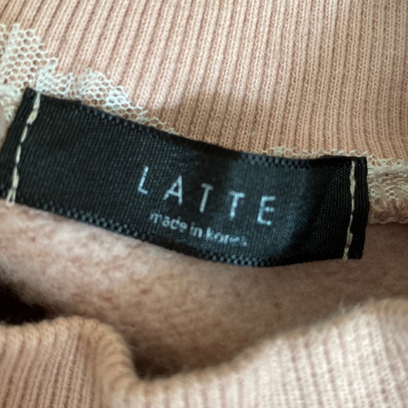 Oversized Crewneck Cropped Pullover Sweater | Pink - Picture 4 of 4